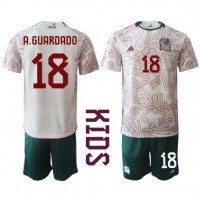 Camisa de time de futebol México Andres Guardado #18 Replicas 2º Equipamento Infantil Mundo 2022 Manga Curta (+ Calças curtas)